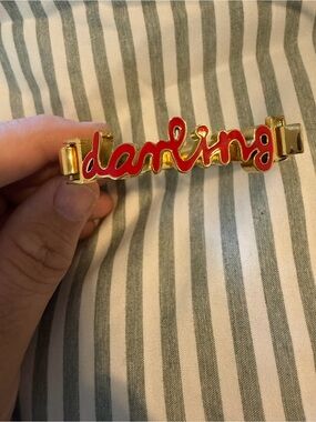 Rustic Cuff “Darling” Gold Hoop Bracelet